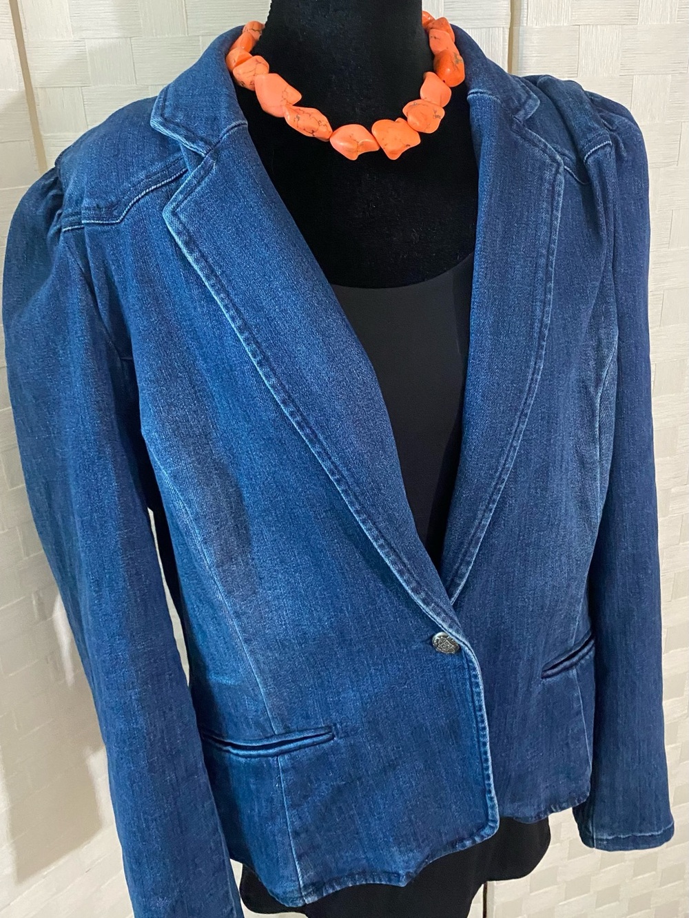 I.N.C. International Concepts Dark Blue Denim Blazer Size XL - Picture 2 of 11